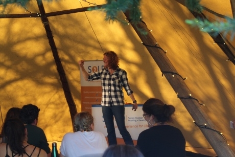 Kate Humble speaking at the Learning Beyond the Classroom Conference in Surrey